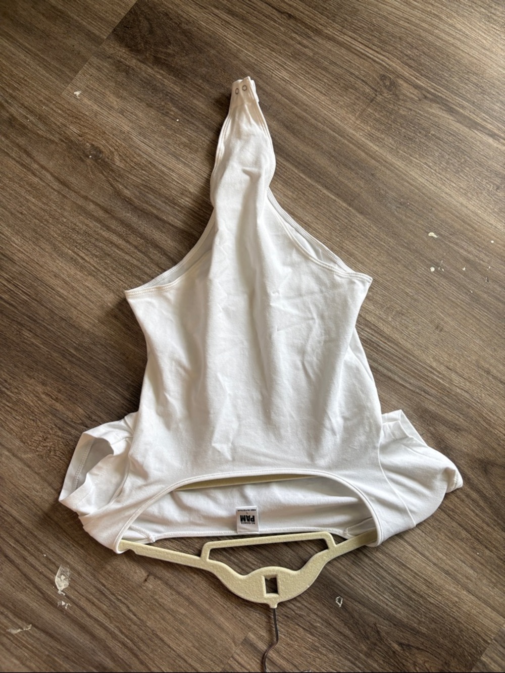 NWOT re/done & Pam WHITE JERSEY SS BODYSUIT Size S